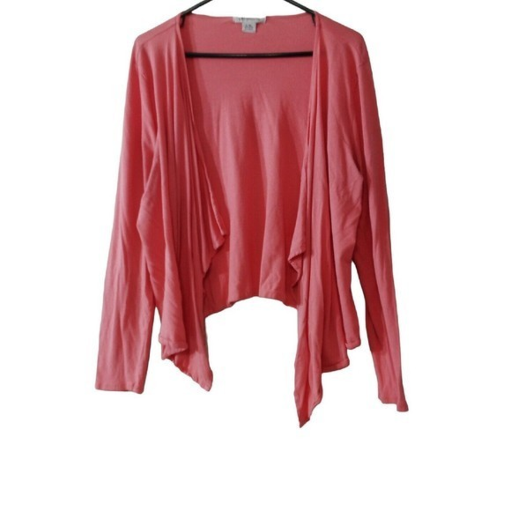 Women's Liz Claiborne Peach Cardigan Longer In Front Size‎ Large\Xl